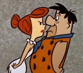 Fred karlinn að fara í taugarnar á henni Vilmu sinni.