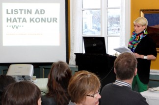 Hildur á opnum fundi Mannréttindaráðs Reykjavíkur um hatursorðræðu.