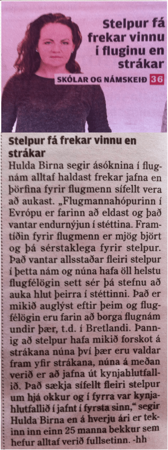 stelpur frá frekar vinnu en strákar
