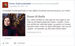 Þórey hefur aldrei verið neitt sérstaklega gefin fyrir foreldrajafnrétti